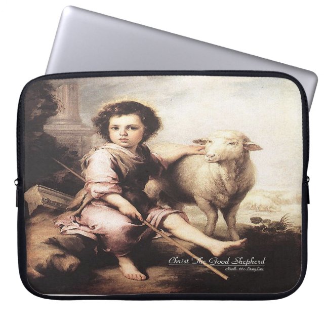 Christ The Good Shepherd Laptop Sleeve (Front)