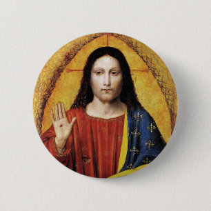 CHRIST THE KING 6 CM ROUND BADGE
