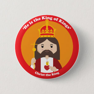 Christ the King 6 Cm Round Badge