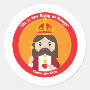 Christ the King Classic Round Sticker