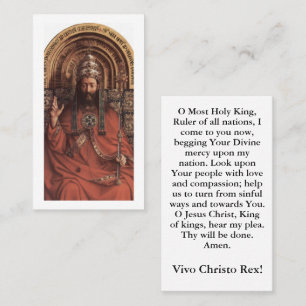 Christ the King Customisable prayer card