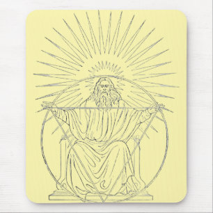 Christ the King medieval scene Mouse Mat
