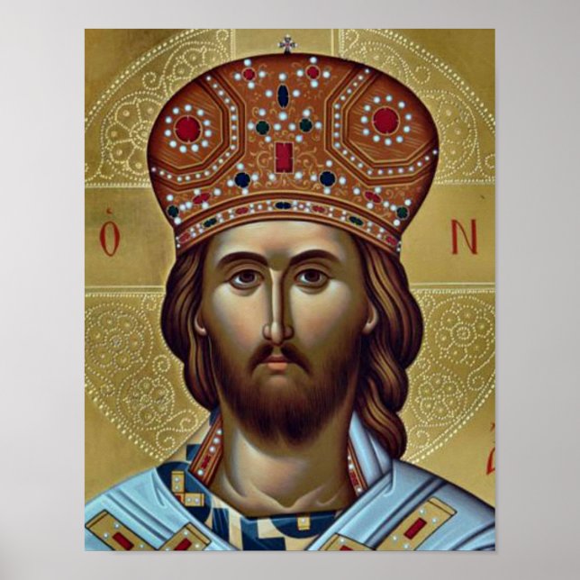 Christ the King Orthodox Christian Icon Print (Front)
