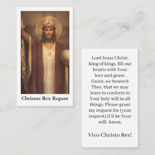 Christ the King Prayer Card