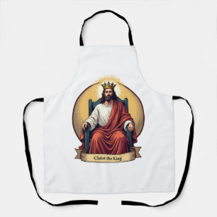 Christ the King Vintage Engraving Christian Shirt  Apron