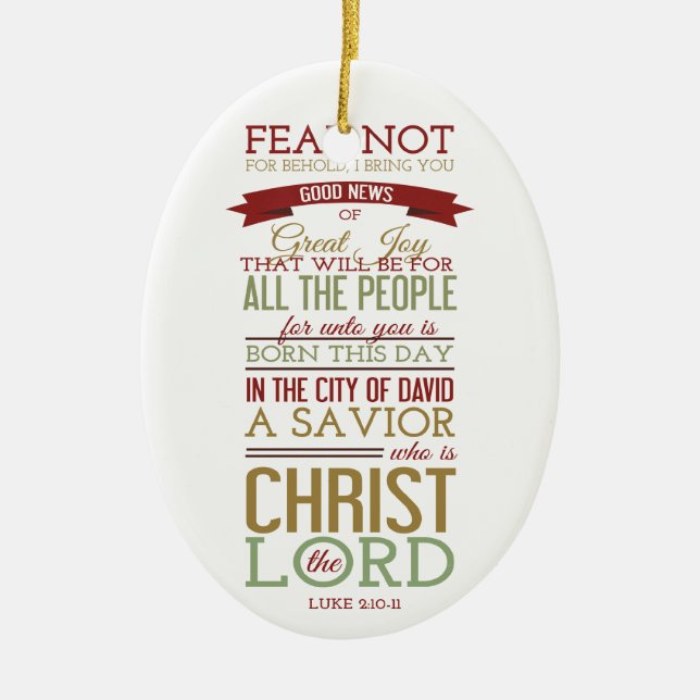 Christ the Lord Ceramic Tree Decoration (Front)