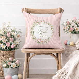 Christ the Lord is Risen   Spring Wreath Cushion