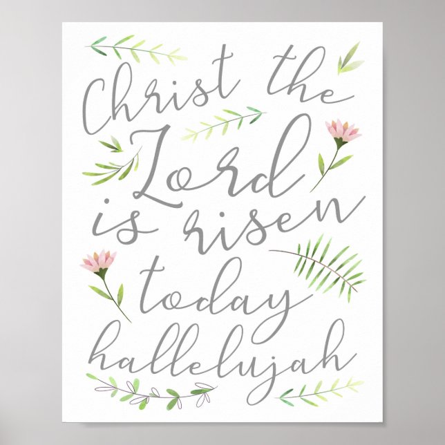 Christ the Lord is Risen Today Easter Wall Art (Front)