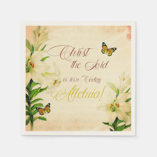 Christ the Lord is ris'n today Napkin (Front)