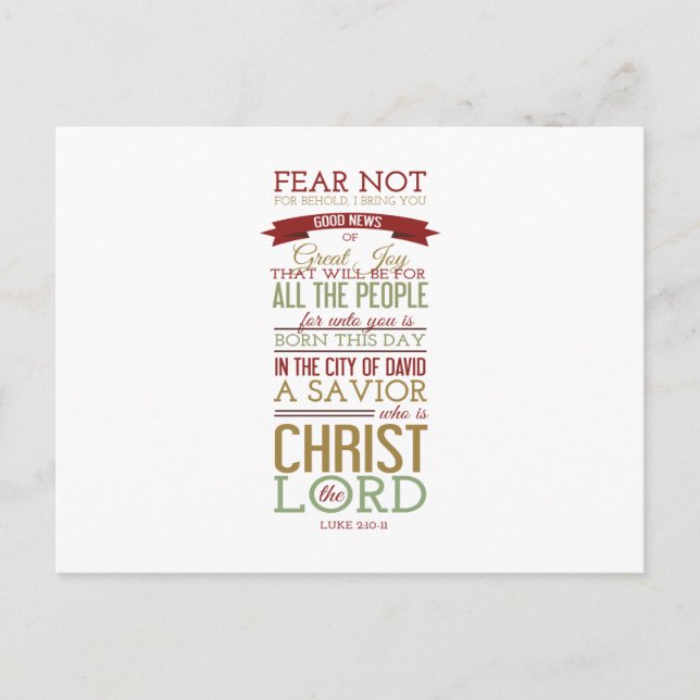 Christ the Lord Postcard (Front)