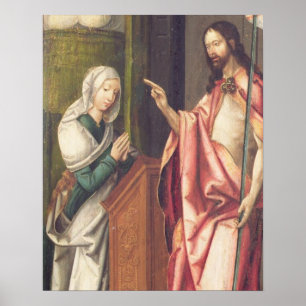 Christ the Redeemer blessing a woman (panel) Poster