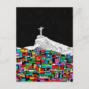 Christ the Redeemer Favela Postcard