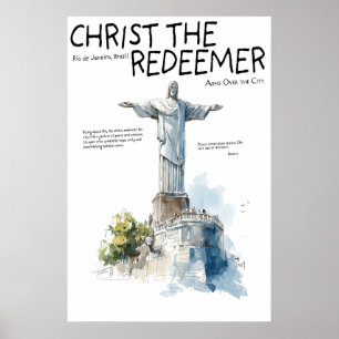 Christ the Redeemer Poster  Rio de Janeiro Brazil