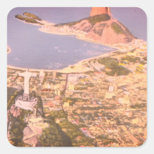 Christ the Redeemer, Rio de Janeiro, Brazil Square Sticker
