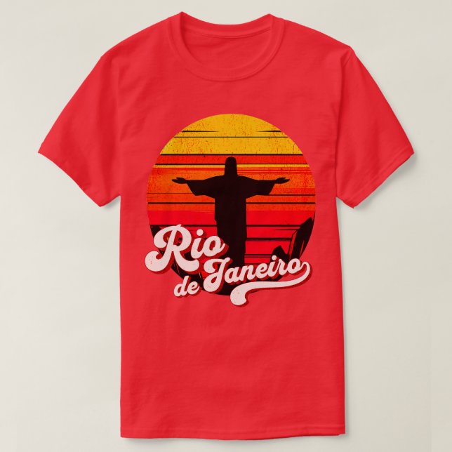 Christ the Redeemer Rio de Janeiro Circle Design T-Shirt (Design Front)