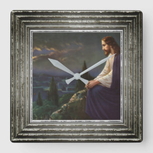 Christ The Redeemer Square Wall Clock