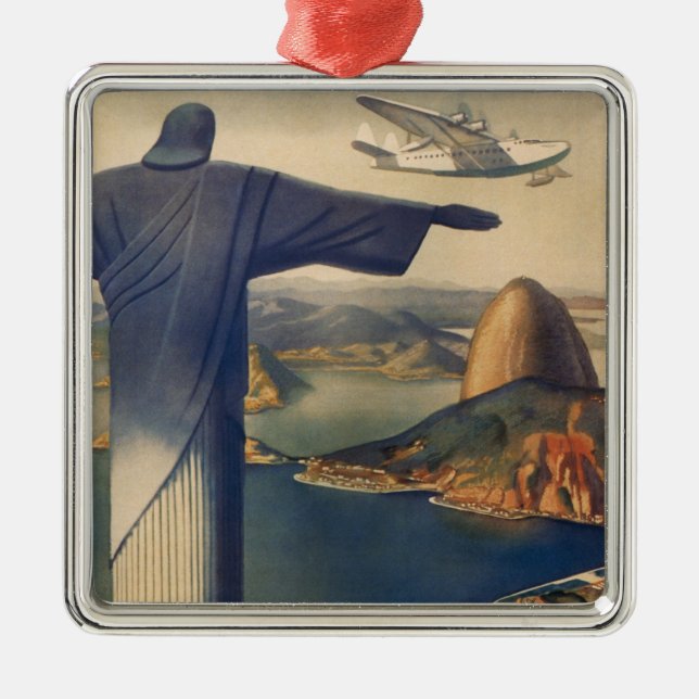 Christ the Redeemer Statue, Rio De Janeiro, Brazil Metal Tree Decoration (Front)