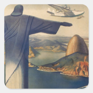 Christ the Redeemer Statue, Rio De Janeiro, Brazil Square Sticker