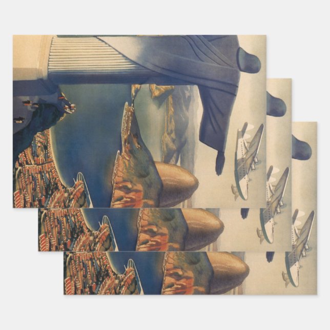 Christ the Redeemer Statue, Rio De Janeiro, Brazil Wrapping Paper Sheet (Set)