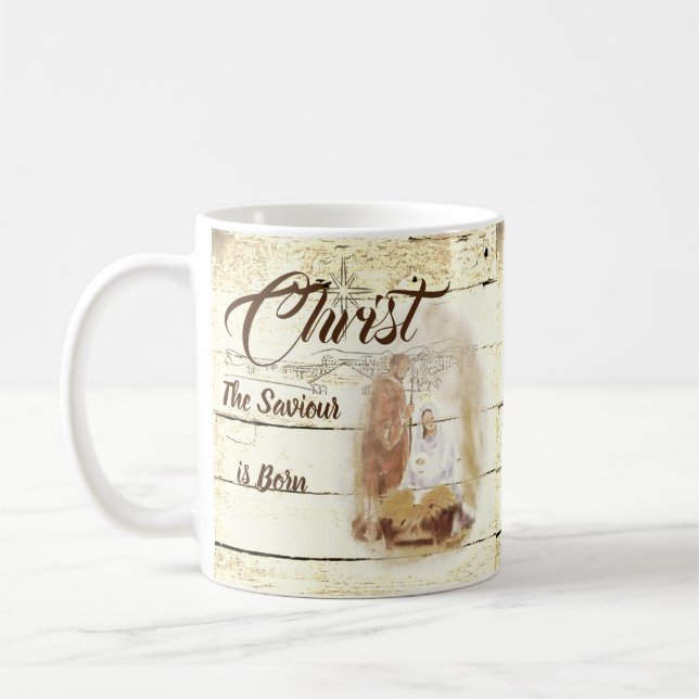 Christ the Saviour is born  Coffee Mug (Left)