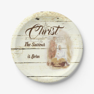 Christ the Saviour is born Paper Plate