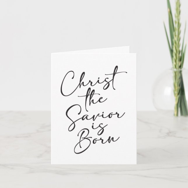 Christ the Saviour is Born Silent Night Christmas Card (Front)