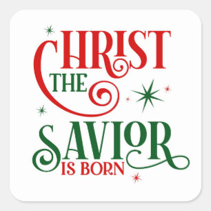 Christ the Saviour is Born Square Sticker