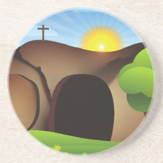 christ tomb coaster