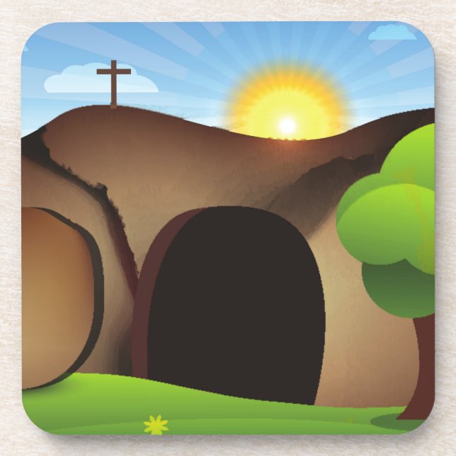 christ tomb coaster (Front)