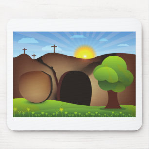 christ tomb mouse mat