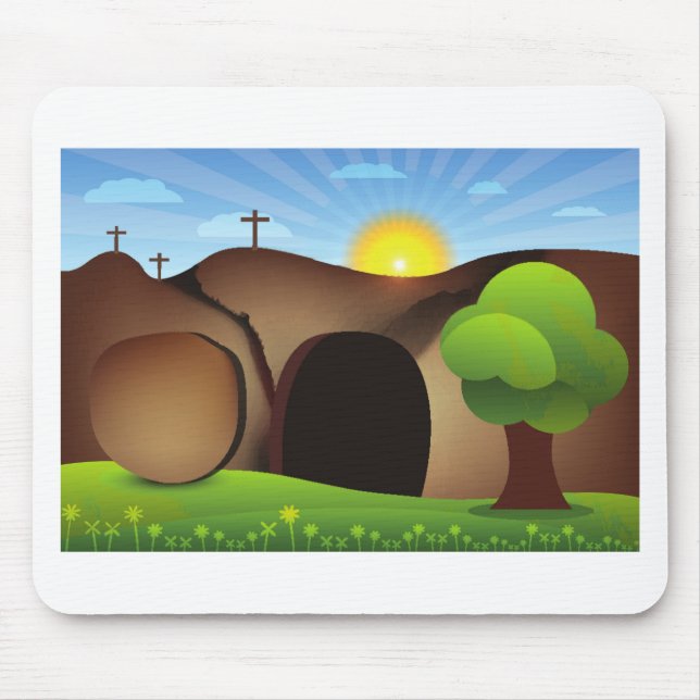 christ tomb mouse mat (Front)