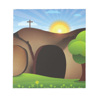 christ tomb notepad