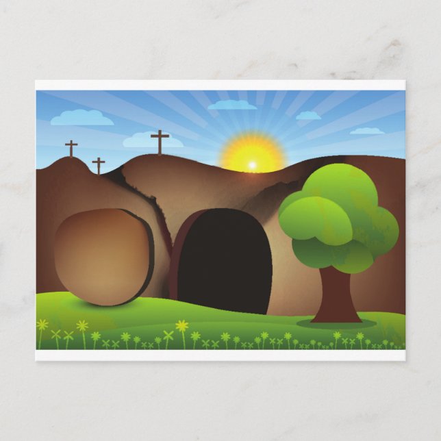 christ tomb postcard (Front)
