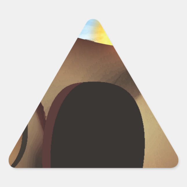christ tomb triangle sticker (Front)