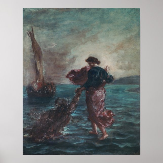 Christ walking on water poster (Front)