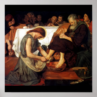 Christ Washing Peter's Feet Poster