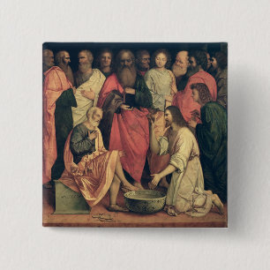 Christ Washing the Disciples' Feet 15 Cm Square Badge