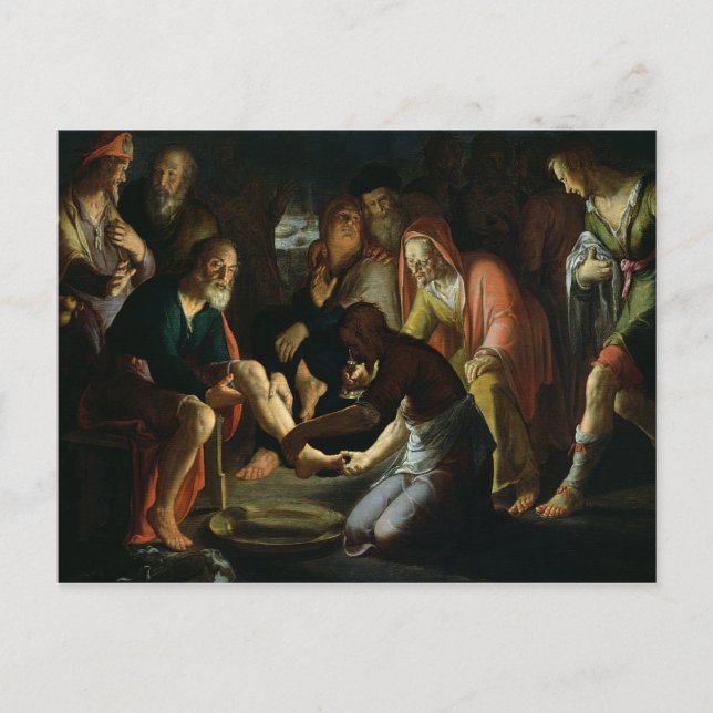 Christ Washing the Disciples' Feet, 1623 Postcard (Front)