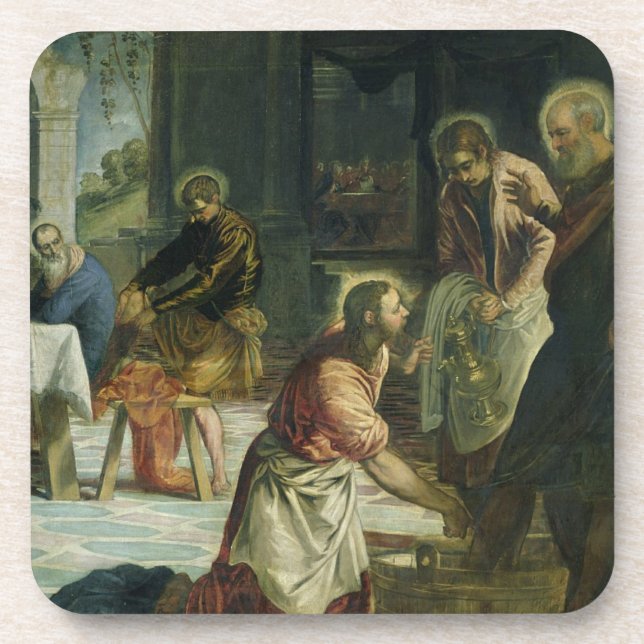 Christ Washing the Disciples' Feet, c.1547 Coaster (Front)