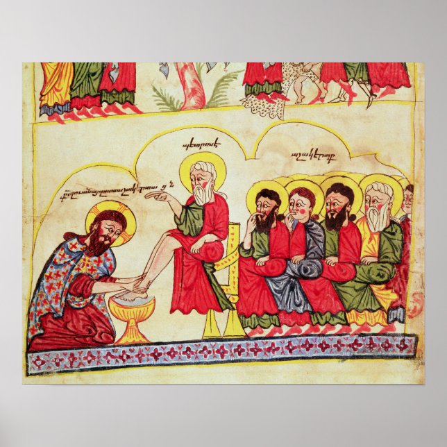 Christ washing the disciples feet poster (Front)
