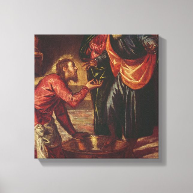 Christ Washing the Feet of the Disciples Canvas Print (Front)