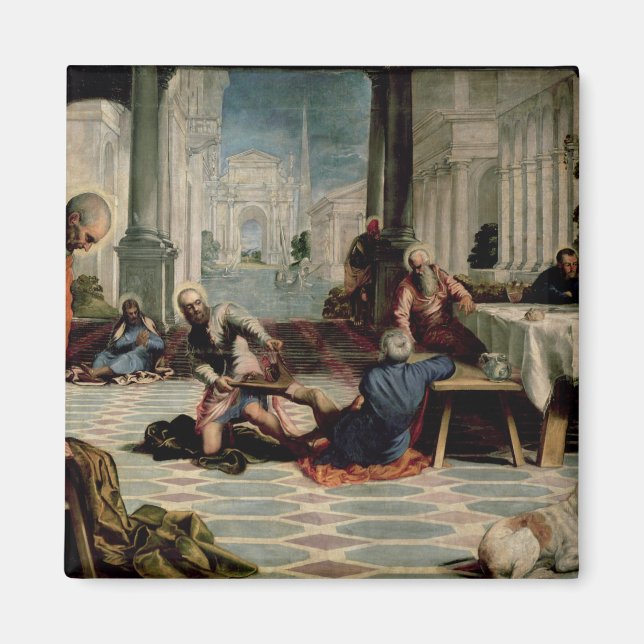 Christ Washing the Feet of the Disciples Magnet (Front)