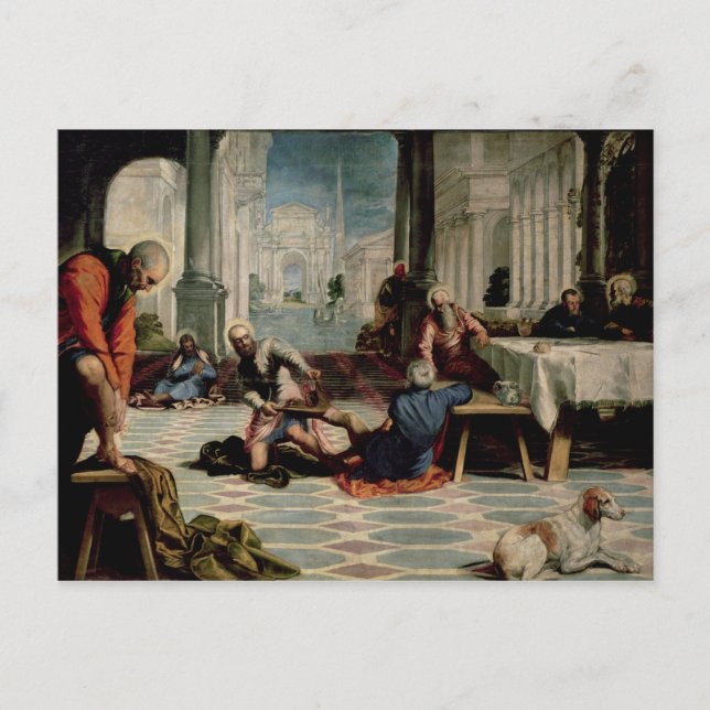 Christ Washing the Feet of the Disciples Postcard (Front)