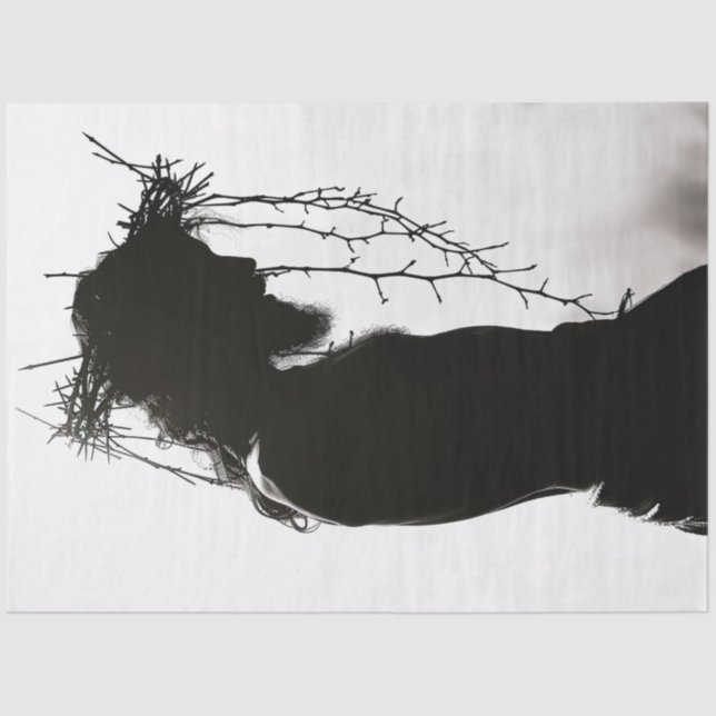 Christ with Crown of Thorns Decoupage Tissue Paper (Front)