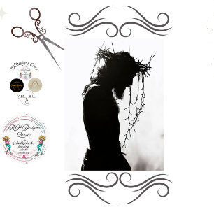 Christ with Crown of Thorns Decoupage Tissue Paper