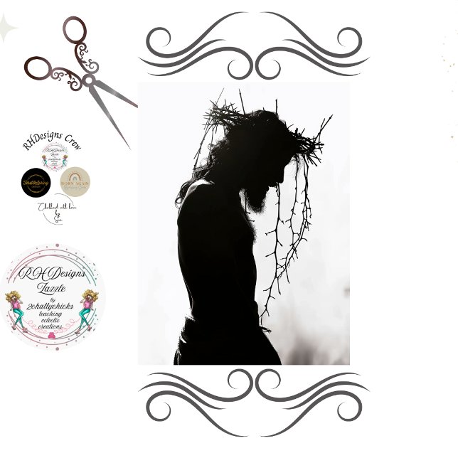 Christ with Crown of Thorns Decoupage Tissue Paper (Creator Uploaded)