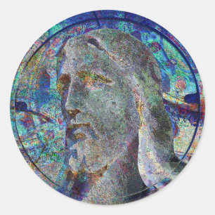 Christ With Halo Stained Glass Sticker