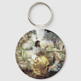 Christ with Martha and Maria circa 1886 Key Ring