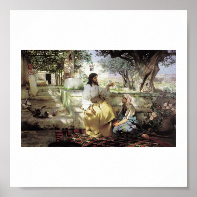 Christ with Martha and Maria circa 1886 Poster (Front)