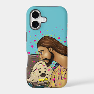 Christ with Pekingese iPhone case - multiple sizes